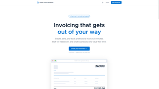 Simple Invoice Generator screenshot