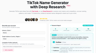 TikTok Name Generator Agent  screenshot