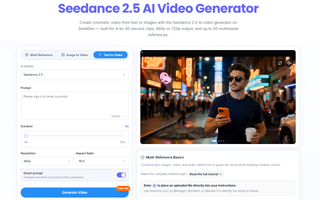 Seedance 2.5 AI Video Generator — Free Online | SeedGen screenshot