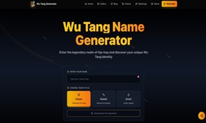 wu tang name generator screenshot