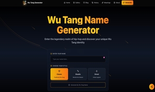 wu tang name generator screenshot