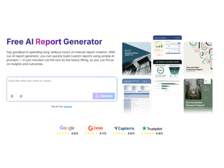 AI Report Generator : Turn a prompt into a fully designed, on-brand business report with AI screenshot