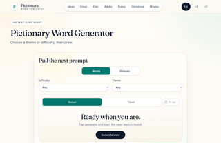 Pictionary Word Generator screenshot