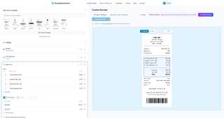 Receipt Generator screenshot