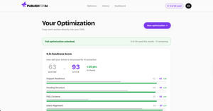 Publish for AI screenshot