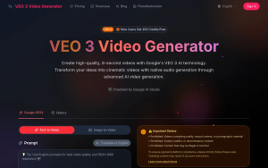 VEO 3 Video Generator screenshot