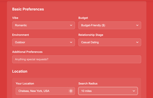 Date Idea Generator screenshot