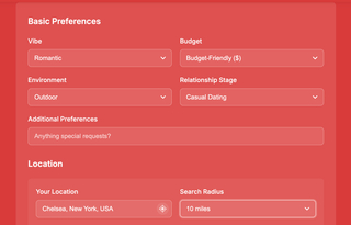 Date Idea Generator screenshot