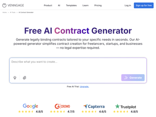 AI Contract Generator : Create clear, reliable contracts with AI screenshot