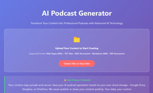 AI Podcast Generator screenshot