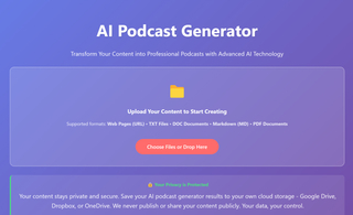 AI Podcast Generator screenshot