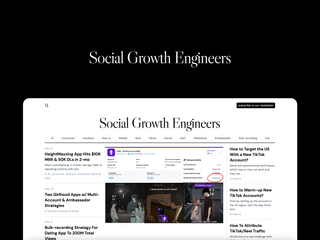 Social Growth Engineers: A blog/directory of organic social marketing strategies & resources screenshot