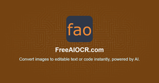 FreeAIOCR - Free Online AI OCR Tools screenshot