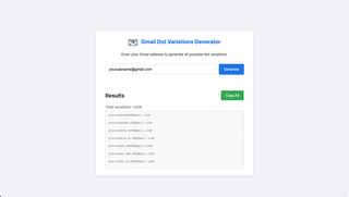 Free Gmail Generator screenshot