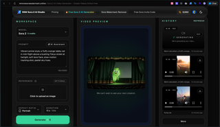 RSW Sora 2 AI Studio screenshot