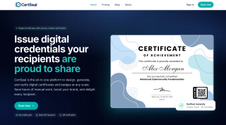 CertSeal - Certificates your recipients are proud to share screenshot