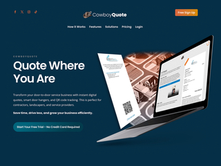 CowboyQuote: CowboyQuote turns paper door hangers into tracked digital quotes screenshot