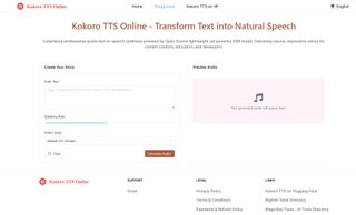 Kokoro TTS Online screenshot