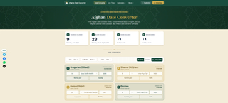 Afghan Date Converter screenshot