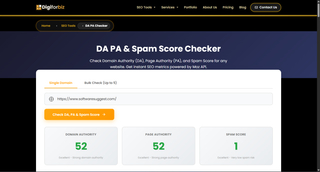 Free DA PA & Spam Score Checker screenshot