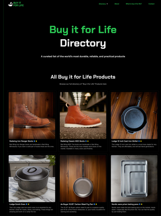 Buy It For Life HQ: Invest in Quality, Choose Sustainability. screenshot