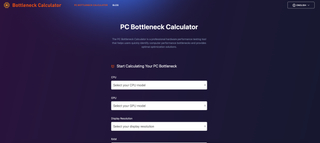 PC Bottleneck Calculator - Professional Hardware Performance Testing Tool screenshot