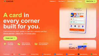 CueCue — Interactive Web Cards for Links, Events, Offers and Leads screenshot