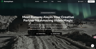 Runway Aleph - AI Video Editing Platform screenshot