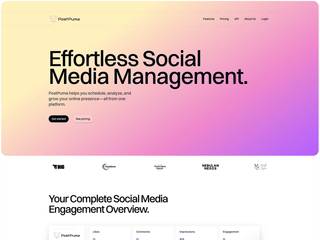 PostPuma: Social media management platform screenshot