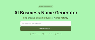 AI Business Name Generator screenshot