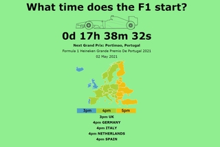 What time is the F1 on? screenshot
