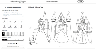AI Coloring Pages Generator screenshot