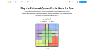 Enhanced Queens Game - A Modern Logic & Strategy Puzzle screenshot