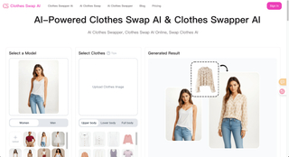 clothes swap ai screenshot