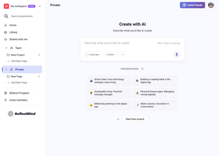ReflectMind - AI-Powered Presentation & Visual Content Platform screenshot