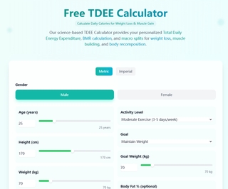 TDEE Calculator screenshot