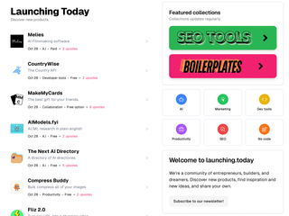 Launching Today : A place to launch your next project screenshot