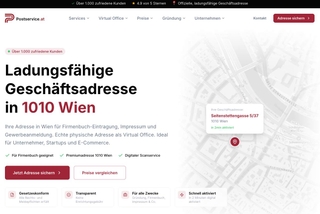 Postservice.at screenshot
