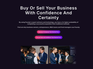 Foundy.com: Sell your business at a higher valuation or find quality acquisitions with Foundy's AI and expert support. screenshot