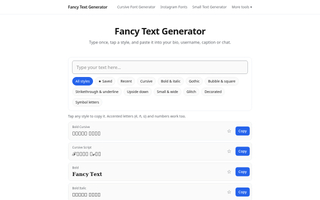 Fancy Text Generator screenshot