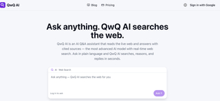 QwQ AI screenshot
