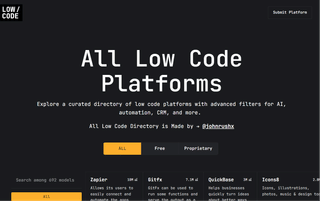 Low Code Platforms screenshot