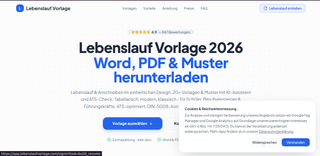 Lebenslauf Vorlage screenshot