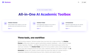 1Scholar screenshot