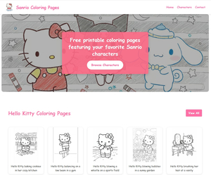 Sanrio Coloring Pages screenshot