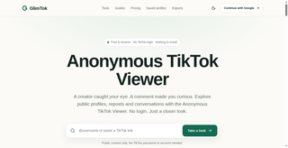 GlimTok – Anonymous TikTok Viewer screenshot