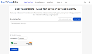 CopyToPaste.Online screenshot