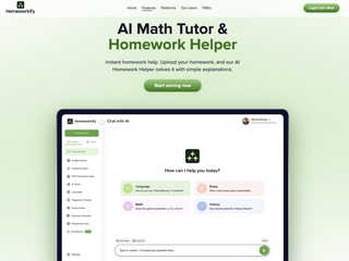 Homeworkify: AI-powered homework assistant helping students learn faster screenshot