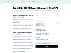 AI-Translate.online: AI-Powered Document and File Translator screenshot