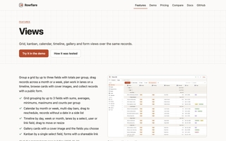 Rowflare screenshot